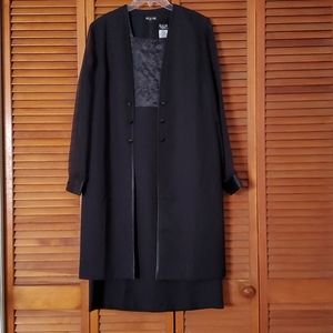 Helene Blake 2-Piece Black Tuxedo Dress w/ Jacket